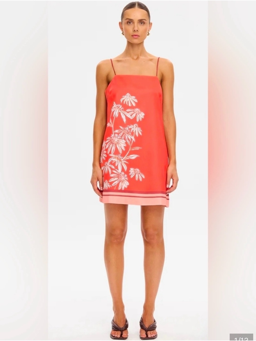 Kivari Rubi Floral Slip Mini Dress NWT